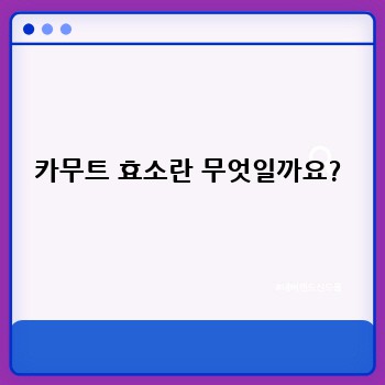 카무트 효소란 무엇일까요?