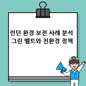 런던 환경 보전 사례 분석  그린 벨트와 친환경 정책