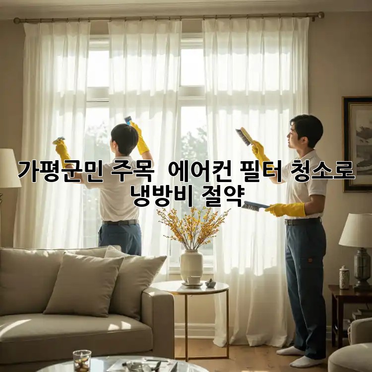 가평군민 주목! 🌬️ 에어컨 필터 청소로 냉방비 절약!