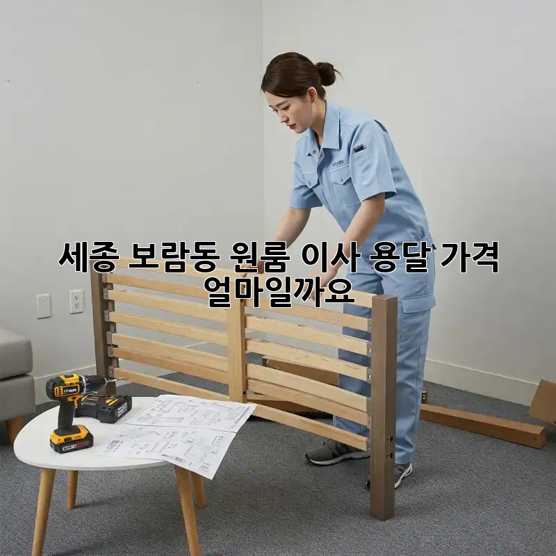 세종 보람동 원룸 이사, 용달 가격 얼마일까요?