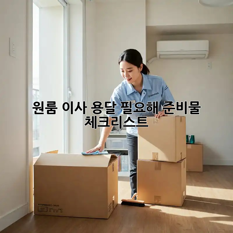 원룸 이사, 용달 필요해? 준비물 체크리스트!