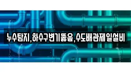 누수탐지,하수구변기뚫음,수도배관제일설비