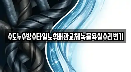 수도누수방수타일노후배관교체녹물욕실수리변기