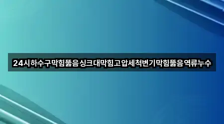 24시하수구막힘뚫음싱크대막힘고압세척변기막힘뚫음역류누수