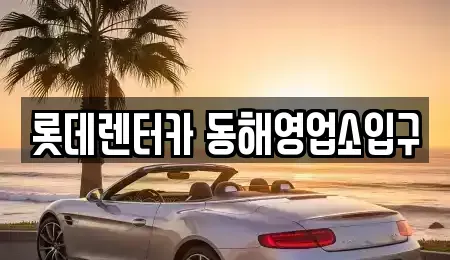 강원 동해시 단봉동 렌트카 전문 롯데렌터카 동해영업소입구