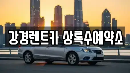 경기 안산시 상록구 팔곡이동 렌트카 전문 강경렌트카 상록수예약소