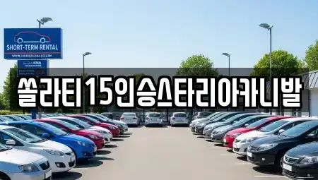 경기 양평군 청운면 렌트카 전문 쏠라티15인승스타리아카니발