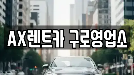 경기도 광명시 철산동 단기렌트카 전문 AX렌트카 구로영업소