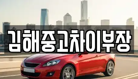 경남 김해시 이동 중고차 전문 김해중고차이부장