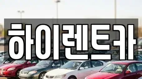 경남 진주시 장대동 렌트카 전문 하이렌트카