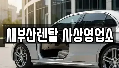 부산광역시 사상구 렌트카 전문 새부산렌탈 사상영업소