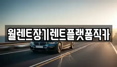 서울 구로구 온수동 장기렌트카 전문 월렌트장기렌트플랫폼직카