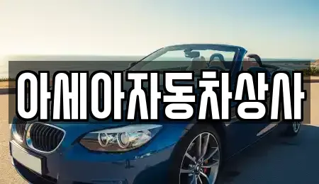 서울 종로구 익선동 중고차 전문 아세아자동차상사