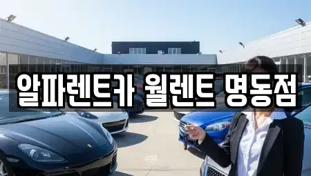 서울 중구 주자동 렌트카 전문 알파렌트카 월렌트 명동점