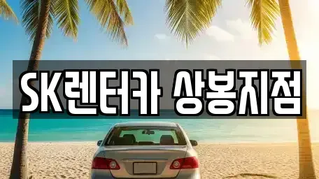 서울 중랑구 장기렌트카 전문 SK렌터카 상봉지점