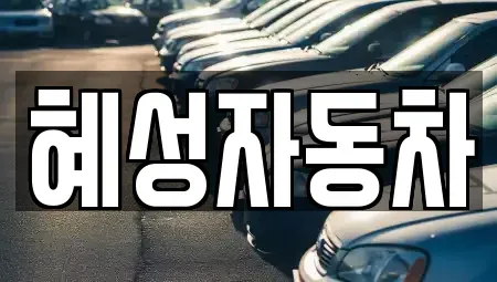 서울 중랑구 중고차 전문 혜성자동차