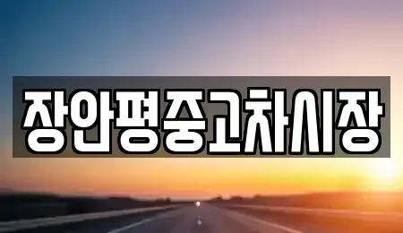 서울 중랑구 중고차매매 전문 장안평중고차시장