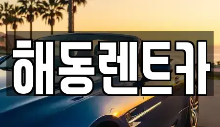 서울특별시 동작구 신대방동 렌트카 전문 해동렌트카