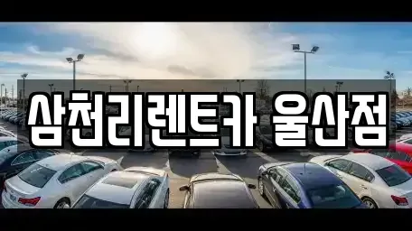 울산광역시 중구 남외동 렌트카 전문 삼천리렌트카 울산점