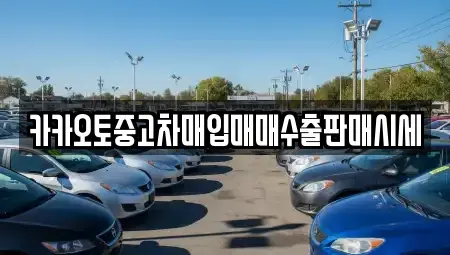 인천 중구 송학동1가 중고차매입 전문 카카오토중고차매입매매수출판매시세