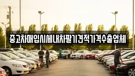 인천광역시 중구 중산동 중고차매입 전문 중고차매입시세내차팔기견적가격수출업체