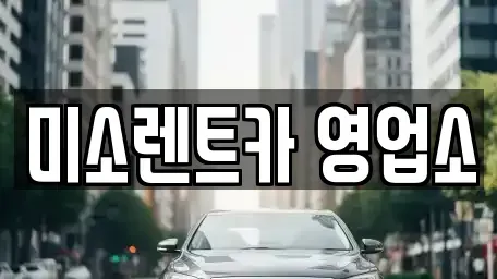 전북특별자치도 전주시 덕진구 만성동 렌트카 전문 미소렌트카 영업소