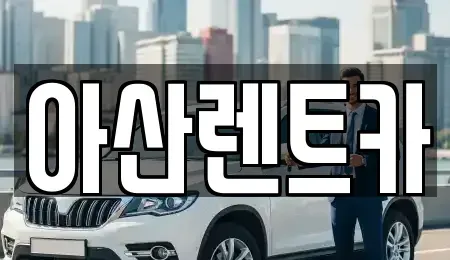 충남 천안시 서북구 불당동 렌트카 전문 아산렌트카