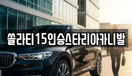 충청북도 충주시 용탄동 렌트카 전문 쏠라티15인승스타리아카니발
